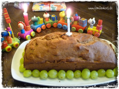 1 Geburtstagskuchen
 Kuchen zum ersten Geburtstag Bananen Rezept ohne Zucker