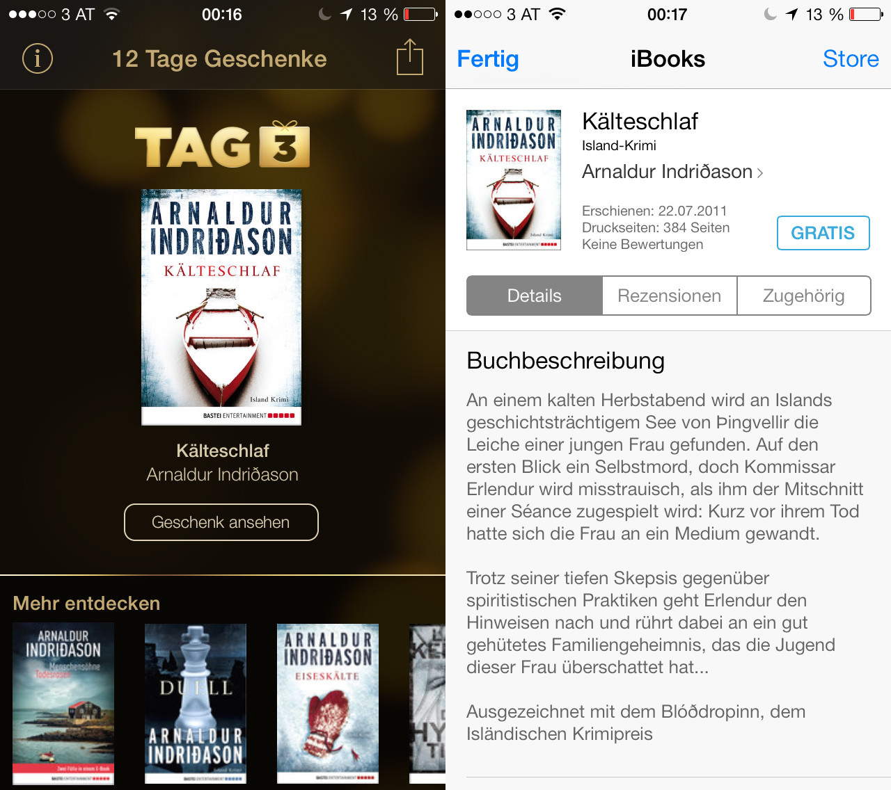 12 Tage Geschenke App
 12 Tage Geschenke Tag 03 – Kälteschlaf Hack4Life