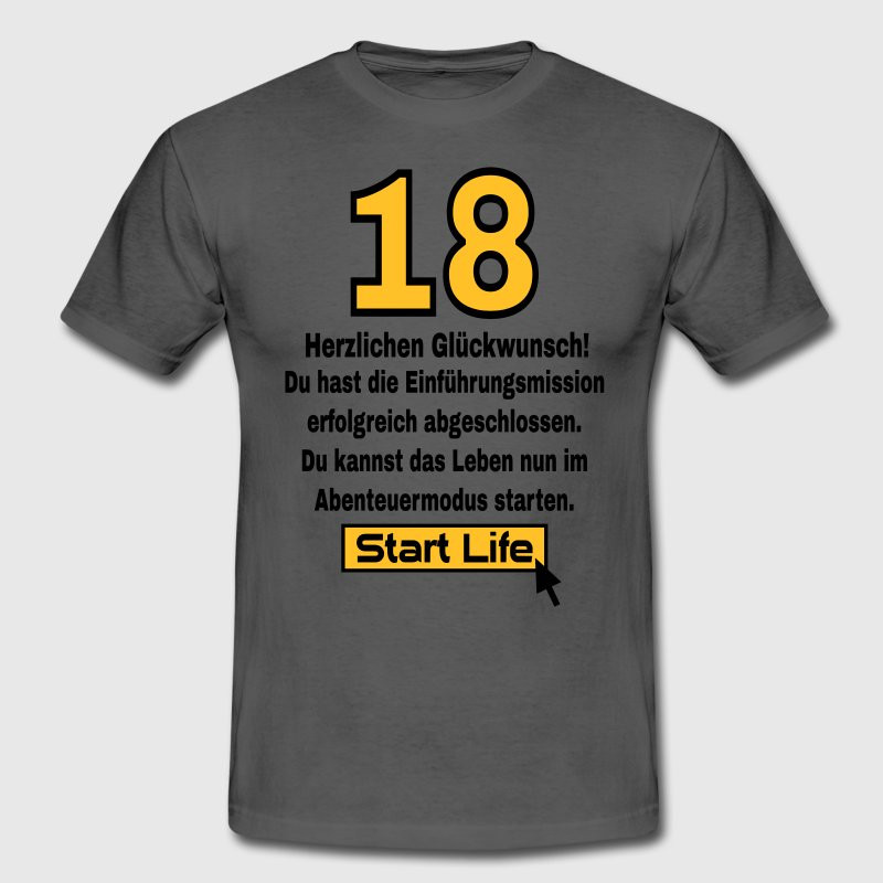 18 Geburtstagssprüche
 Start 18 Geburtstag T Shirt