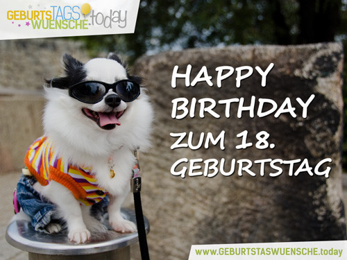 18 Geburtstagswünsche
 Glückwünsche zum 18 Geburtstag Bild "Happy Birthday"