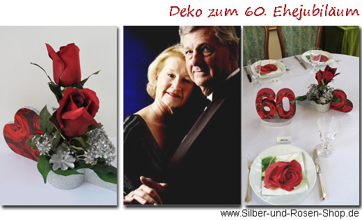 55 Jahre Hochzeit
 Deko Diamantene Hochzeit Funkelnde Dekorationen für Ihr Fest