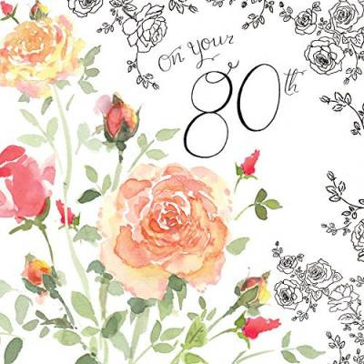80 Geburtstag Blumen
 Bürobedarf & Schreibwaren Grußkarten Produkte von