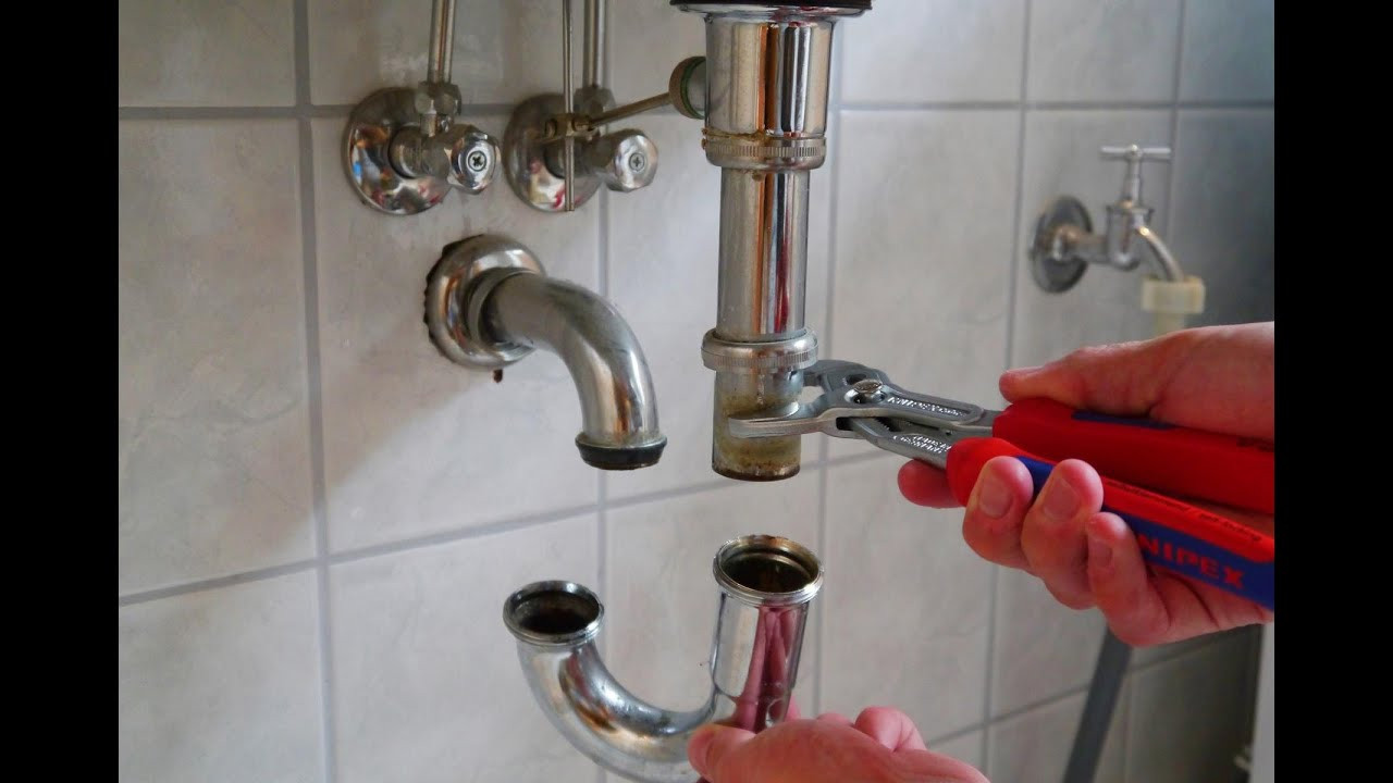 Abflussrohr Waschbecken
 Waschbecken Abfluss verstopft Hilfee Anleitung