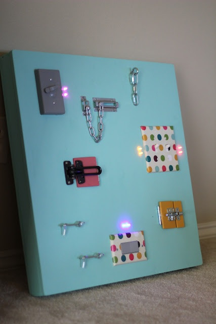 Activity Board Diy
 DIY activity board for kids with actual lights that turn