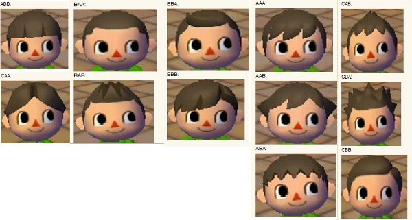 Acww Frisuren
 Frisuren Animal Crossing