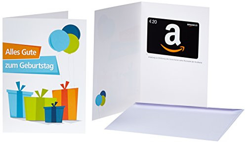 Amazon Geburtstagsgeschenke
 Geschenk Amazon Grußkarte mit Geschenkgutschein 20