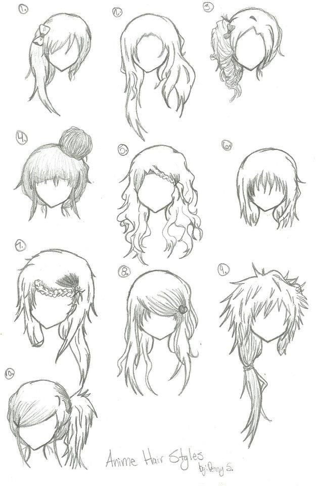 Anime Frisuren
 Frisuren zeichnen Zeichnungen Pinterest