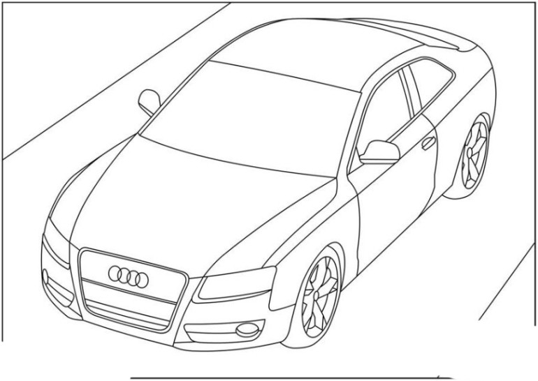 Audi Ausmalbilder
 Ausmalbilder zum Drucken Malvorlage Audi kostenlos 2