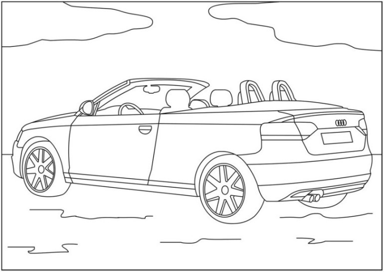 Audi Ausmalbilder
 Malvorlagen zum Ausdrucken Ausmalbilder Audi kostenlos 1