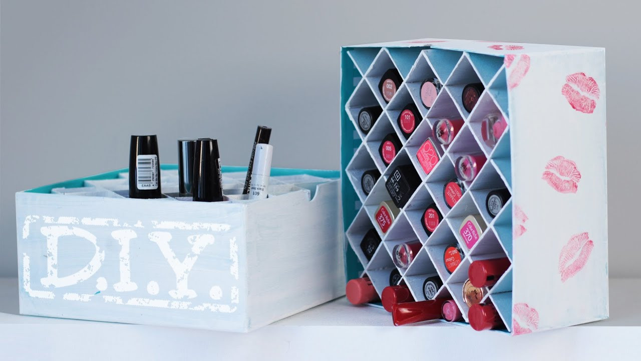 Aufbewahrung Diy
 DIY Makeup Aufbewahrung Lippenstift Box Deko