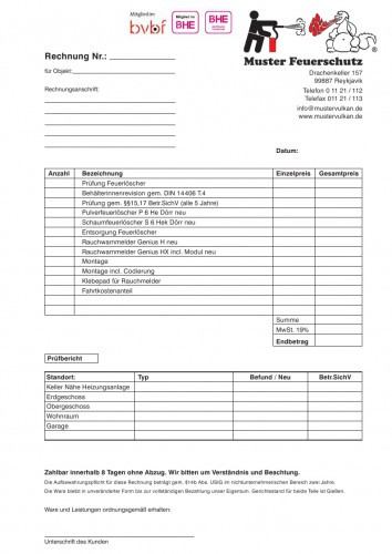 Auftragszettel Handwerk
 Musterformulare – Durchschreibsatz