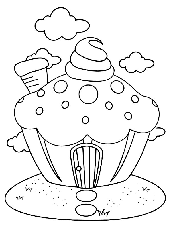 Ausmalbilder Cupcake
 Cupcakes Ausmalbilder