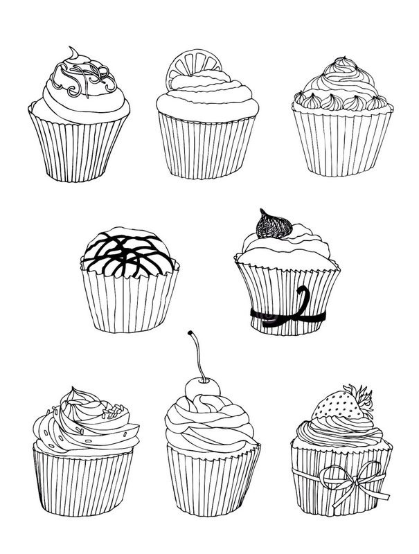 Ausmalbilder Cupcake
 Cupcake Ausmalbilder für Erwachsene kostenlos zum Ausdrucken 3