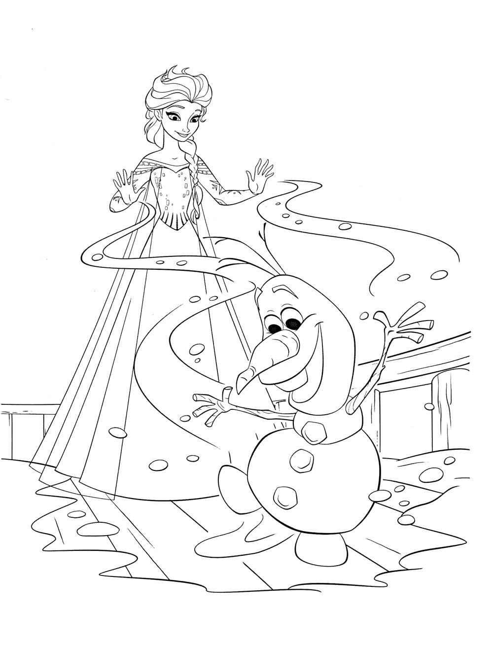 Ausmalbilder Disney Frozen
 Malvorlage Elsa Und Olaf Ausmalbilder von Elsa