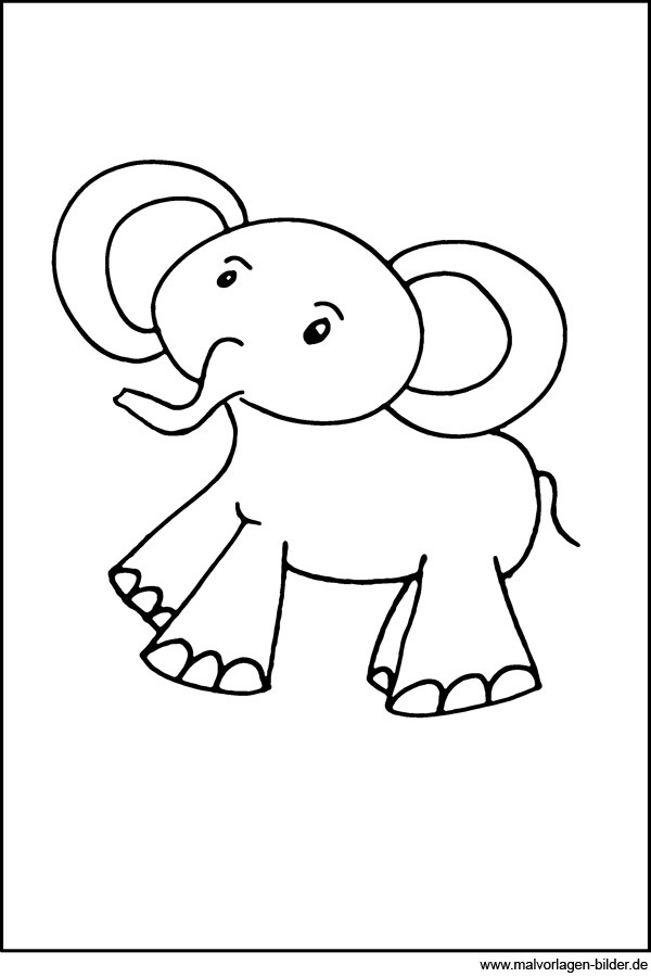 Ausmalbilder Für 2 Jährige
 Malvorlagen für 3 jährige Der Elefant