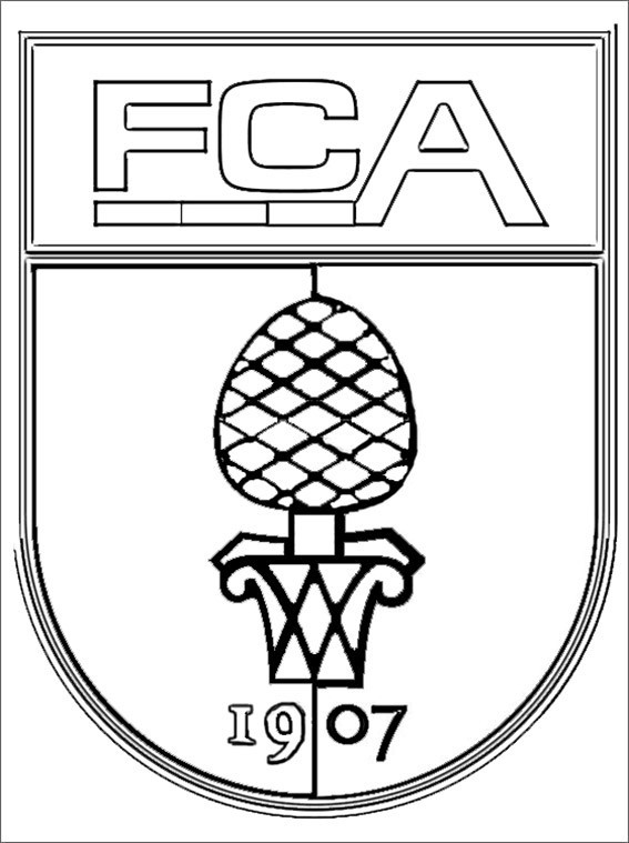 Ausmalbilder Fußball Wappen Zum Ausdrucken
 fc augsburg wappen