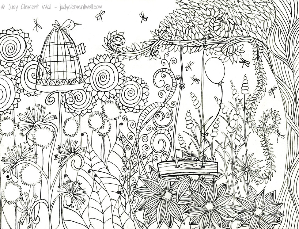 Ausmalbilder Garten
 Coloring Pages JudyClementWall