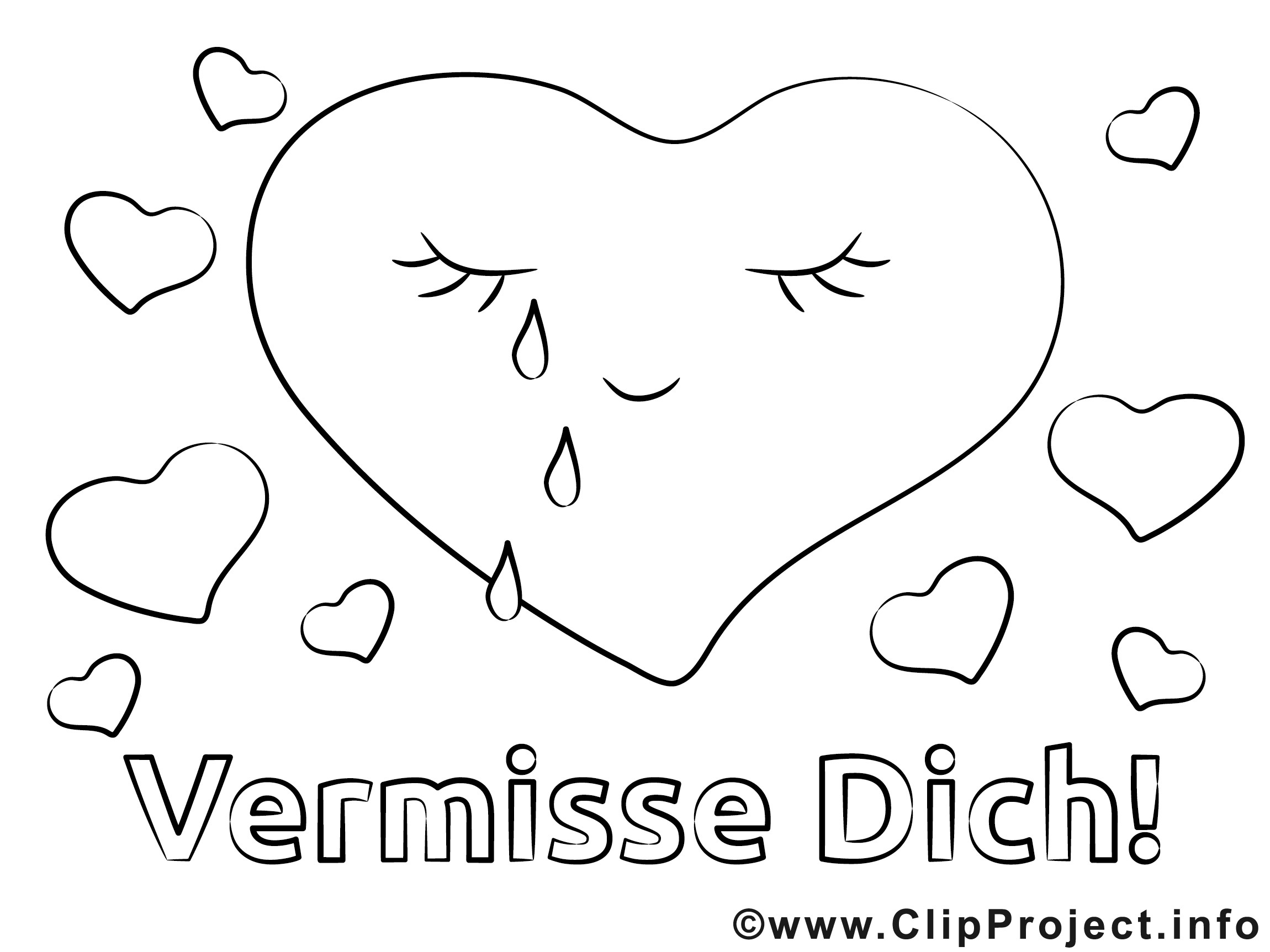 Ausmalbilder I Love You Herz
 Herz Liebe Vermisse dich Bild zum Ausmalen