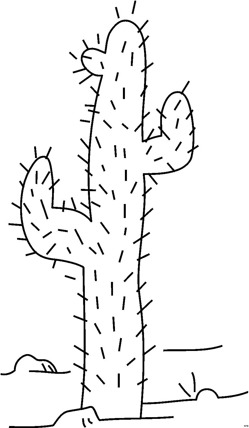 Ausmalbilder Kaktus
 Kaktus Ausmalbild & Malvorlage ics
