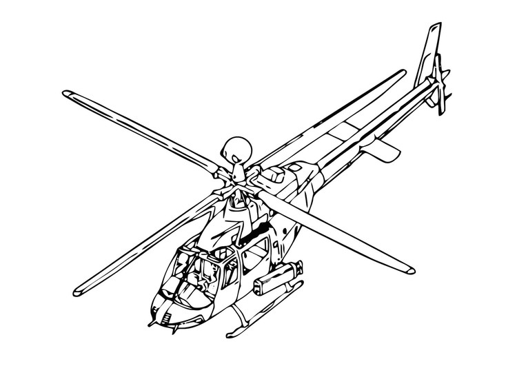 Ausmalbilder Kampfhubschrauber
 Malvorlage Hubschrauber