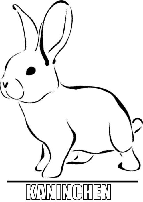 Ausmalbilder Kaninchen
 Malvorlage Kaninchen
