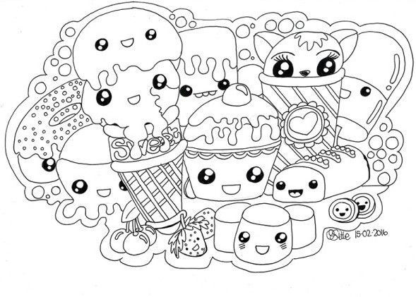Ausmalbilder Kawaii Food
 Pin by Robin Moore on Coloring pages Pinterest