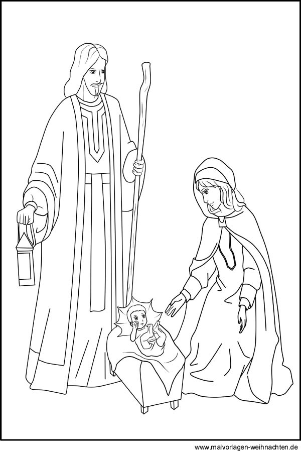 Ausmalbilder Krippe
 Malvorlagen Weihnachten Maria Und Josef