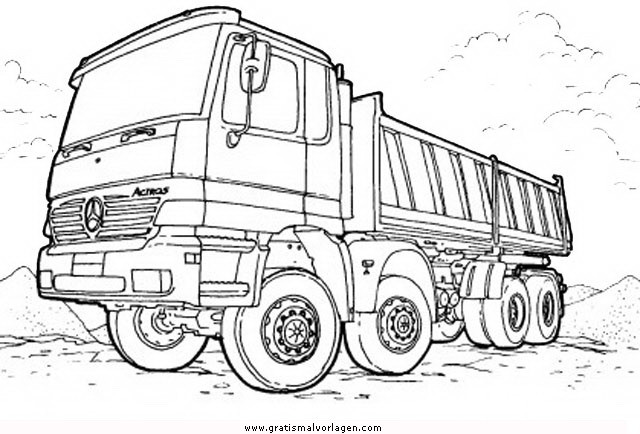 Ausmalbilder Lastwagen
 monstertruck 3 gratis Malvorlage in Lastwagen