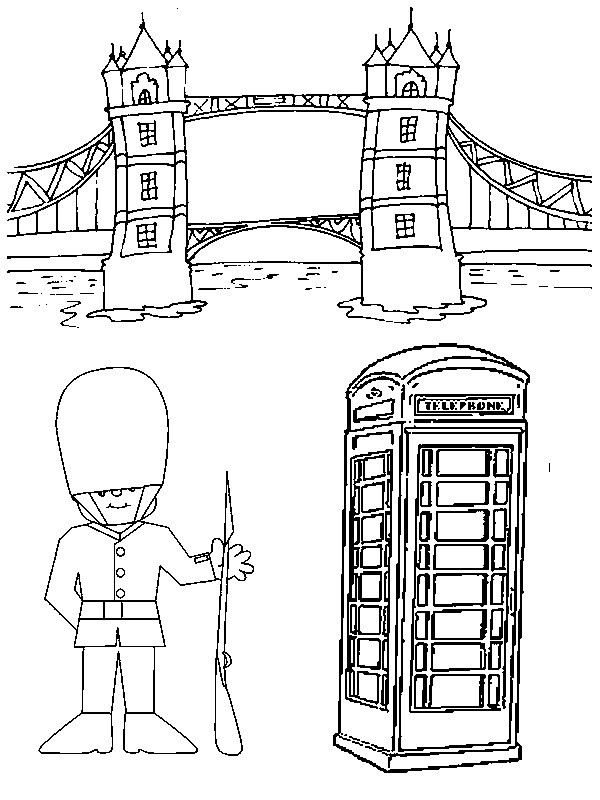 Ausmalbilder London
 Dibujo para colorear Europa Inglaterra 13