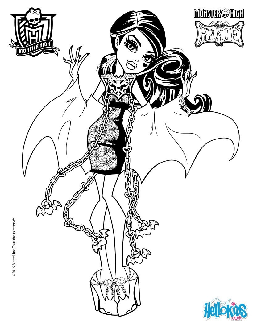 Ausmalbilder Monster High Draculaura
 Draculaura zum ausmalen de hellokids