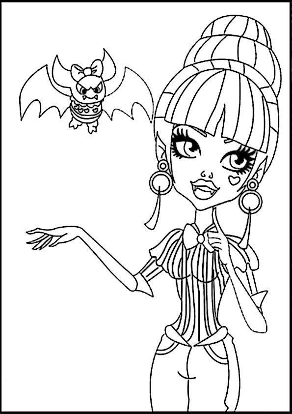Ausmalbilder Monster High Draculaura
 Ausmalbilder gratis Monster High 10