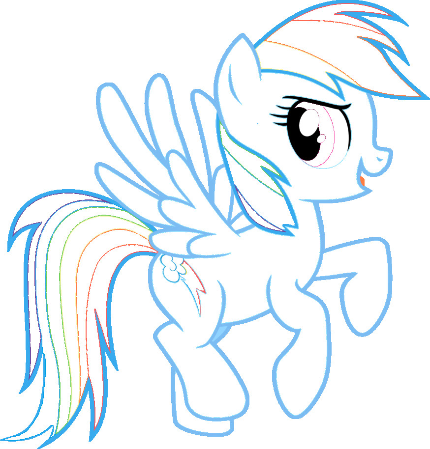 Ausmalbilder My Little Pony Rainbow Dash
 My Little Pony Coloring Pages Rainbow Dash Filly Human