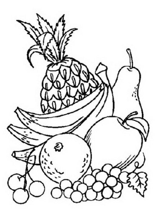 Ausmalbilder Obst Und Gemüse
 Schöne Ausmalbilder Malvorlagen Obst und Gemüse ausdrucken 1