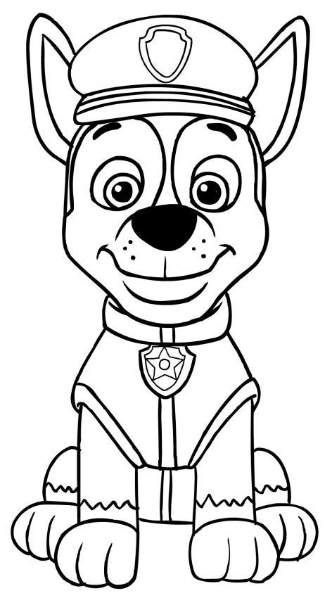 Ausmalbilder Paw Patrol Chase
 Paw patrol chase coloring pages Baby crafts