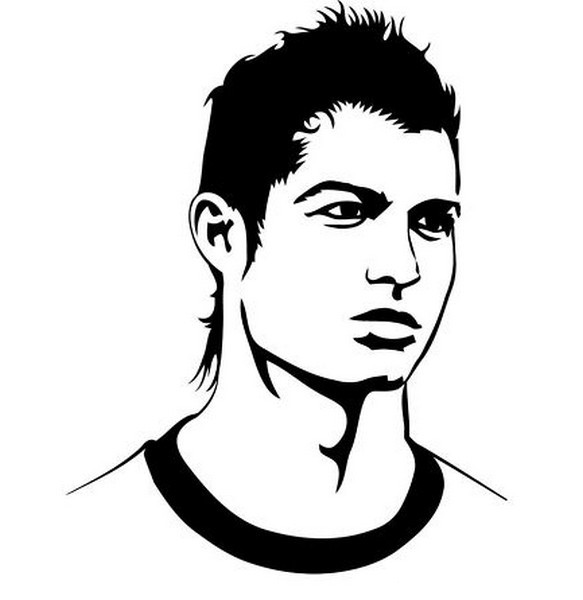 Ausmalbilder Ronaldo
 Dibujos de jugadores de fútbol famosos para pintar Messi