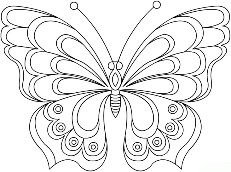 Ausmalbilder Schmetterlingsfeen
 Ausmalbilder zum Drucken Malvorlage Schmetterling kostenlos 1