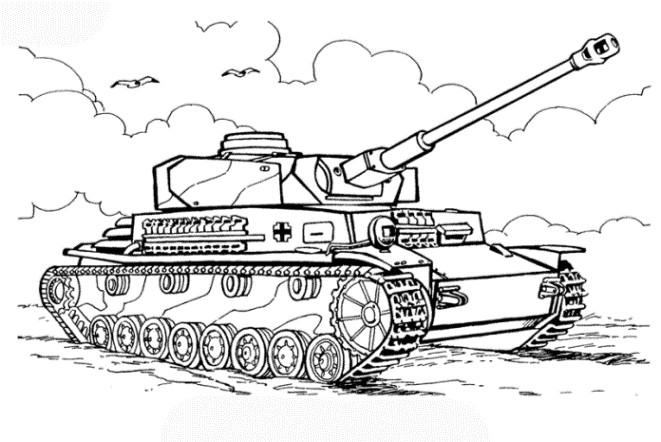 Ausmalbilder Waffen
 Ausmalbilder zum Drucken Malvorlage Panzer kostenlos 1