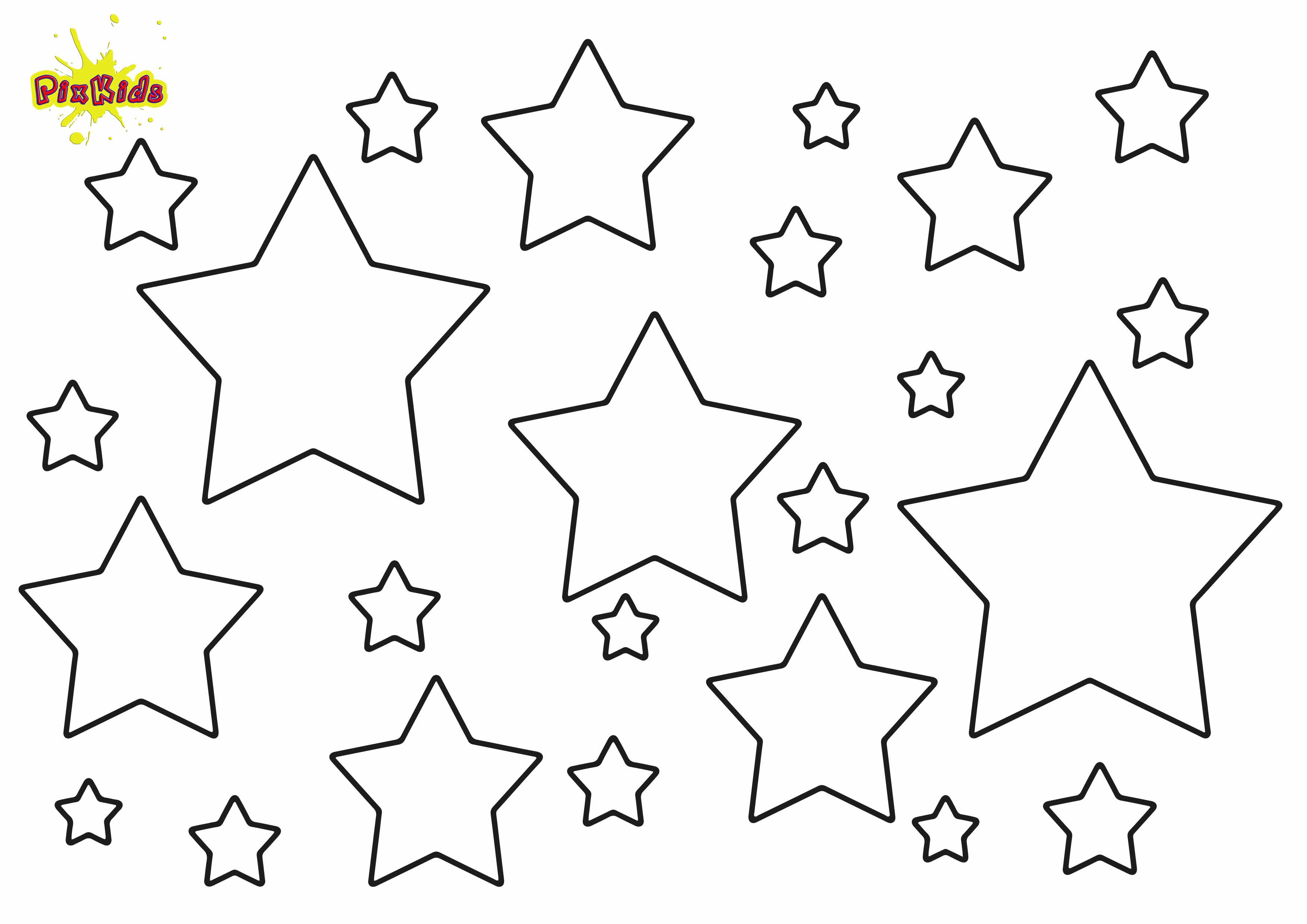 Ausmalbilder Weihnachten Sterne
 Ausmalbild Sterne kostenlose Malvorlage