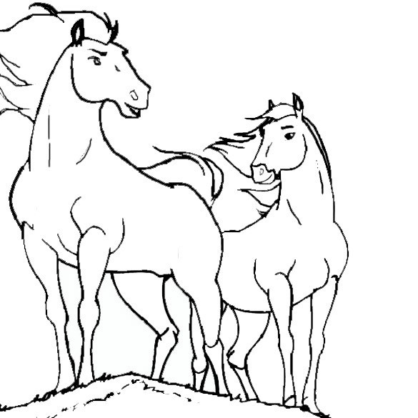 Ausmalbilder Zum Ausdrucken Pferde
 Pferde 1