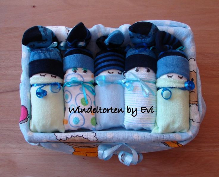 Baby Geschenke Ideen
 Windelbabys in der Box Junge Baby Geschenk Geburt Taufe