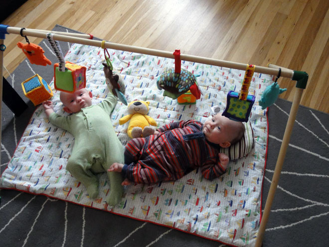 Baby Gym Diy
 Avoiding Tacky Plastic Baby Toys Making A Homemade Baby Gym