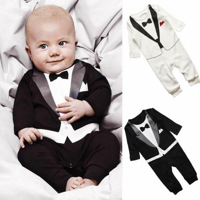 Baby Hochzeit
 Cutest Ring Bearer Ever With Black And White Tuxedo