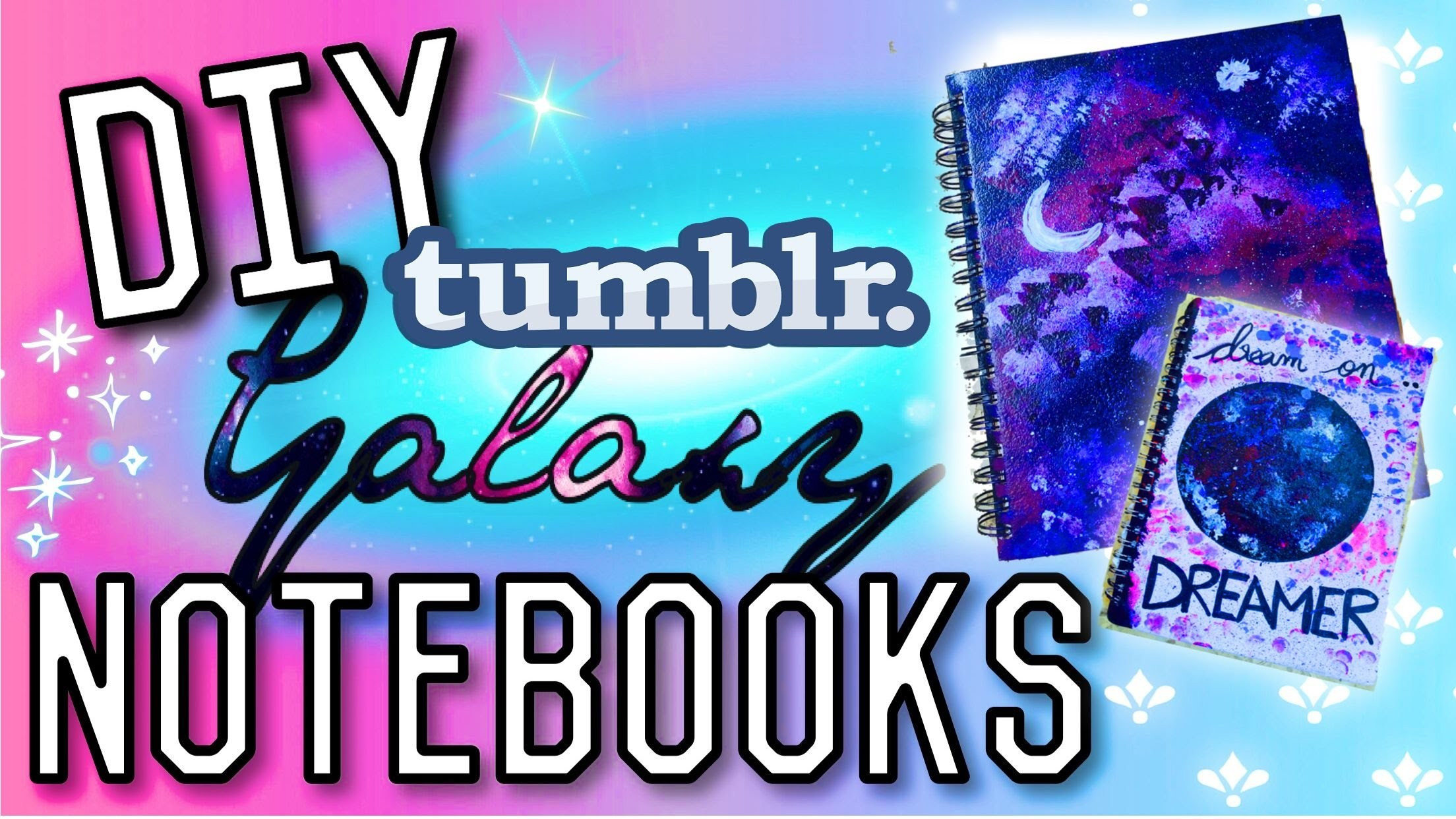Back To School Diy Tumblr
 DIY BACK TO SCHOOL NOTEBOOKS SCHOOL SUPPLIES GALAXY