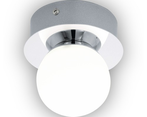 Badezimmer Led Deckenleuchte Ip44
 LED Badezimmer Wand und Deckenleuchte MOSIANO chrom opal