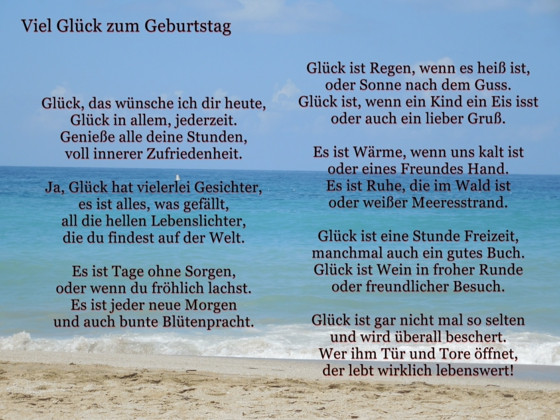 Beste Geburtstagswünsche
 Schöne Geburtstagsglückwünsche Texte und Sprüche