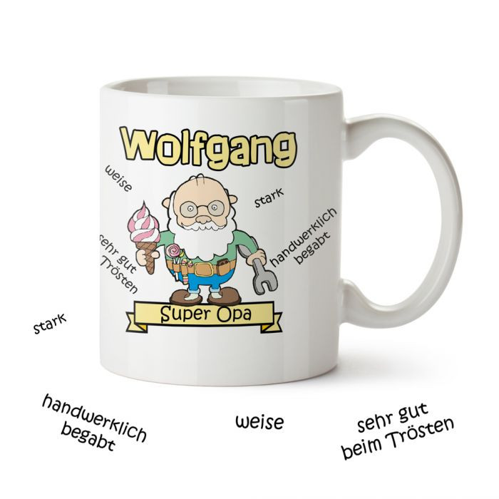 Beste Oma Geschenke
 Personalisierte Tasse Super Opa tolles Geschenk für Opi