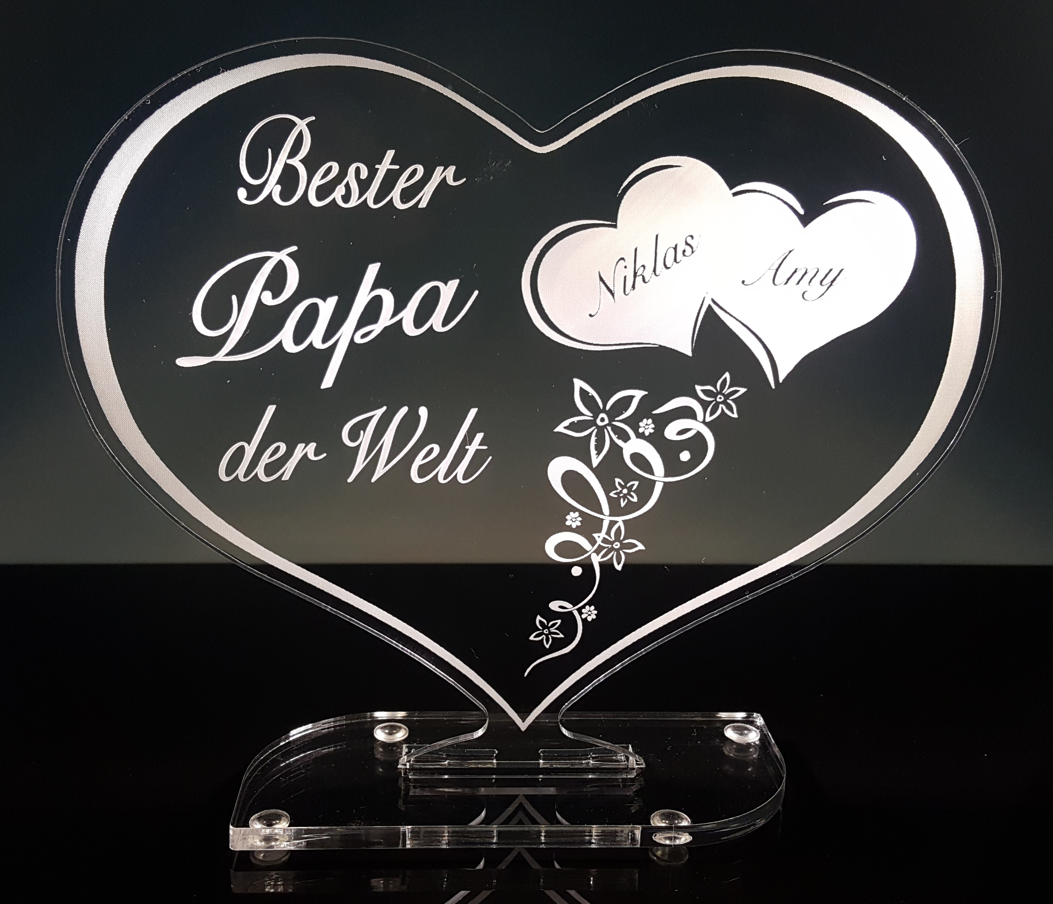 Bester Papa Der Welt Geschenke
 Laserprojects Acrylherz Geschenk "Bester Papa der Welt"