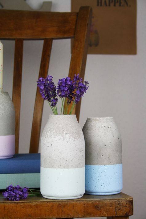 Betonvase Diy
 Betonvase Flasche Kerzenständer DIY Anleitung