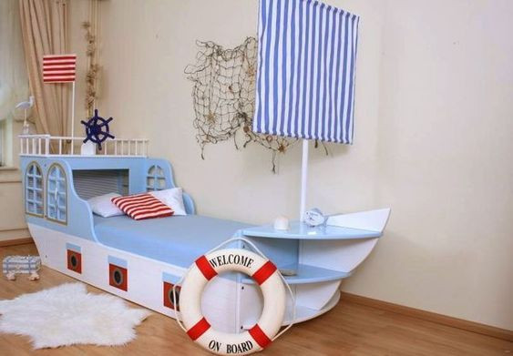 Bett Schiff
 Schiffbett maritim Kinderbett Boot