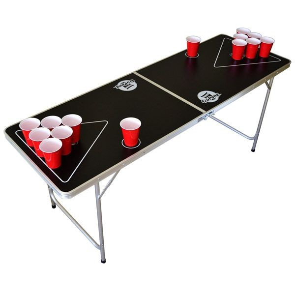 Bier Pong Tisch
 Portable Beer Pong Table 6 ft Black